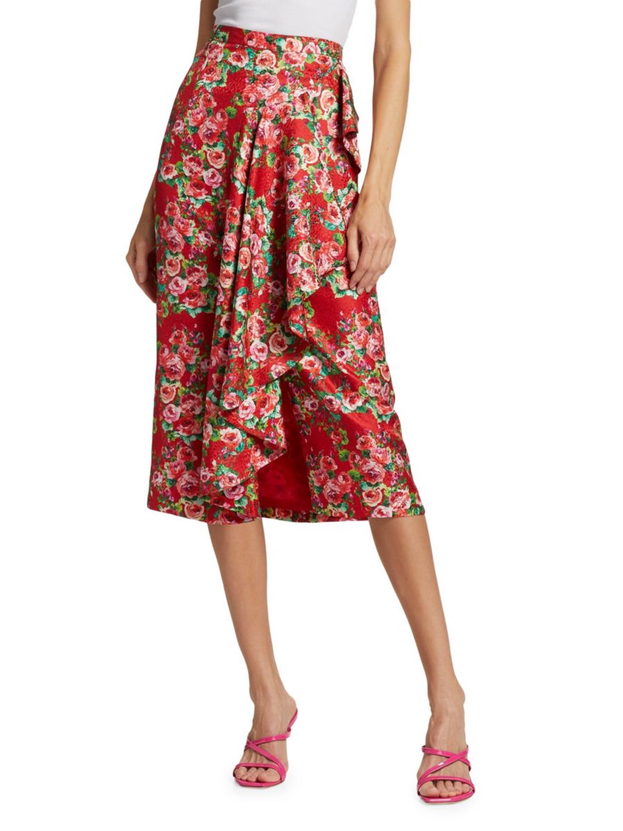 Юбка миди из шелка с цветочным принтом Shirley Markarian, цвет Red Rose Satin
Юбка миди из шелка с цветочным принтом Shirley Markarian, цвет Red Rose Satin