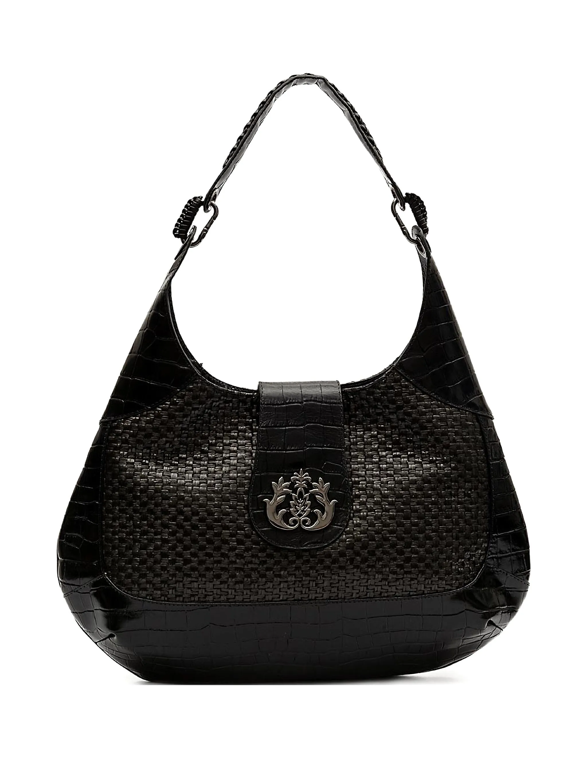 Плетеная сумка на плечо Moon с тиснением Isla, черный
Плетеная сумка на плечо Moon с тиснением Isla, черный