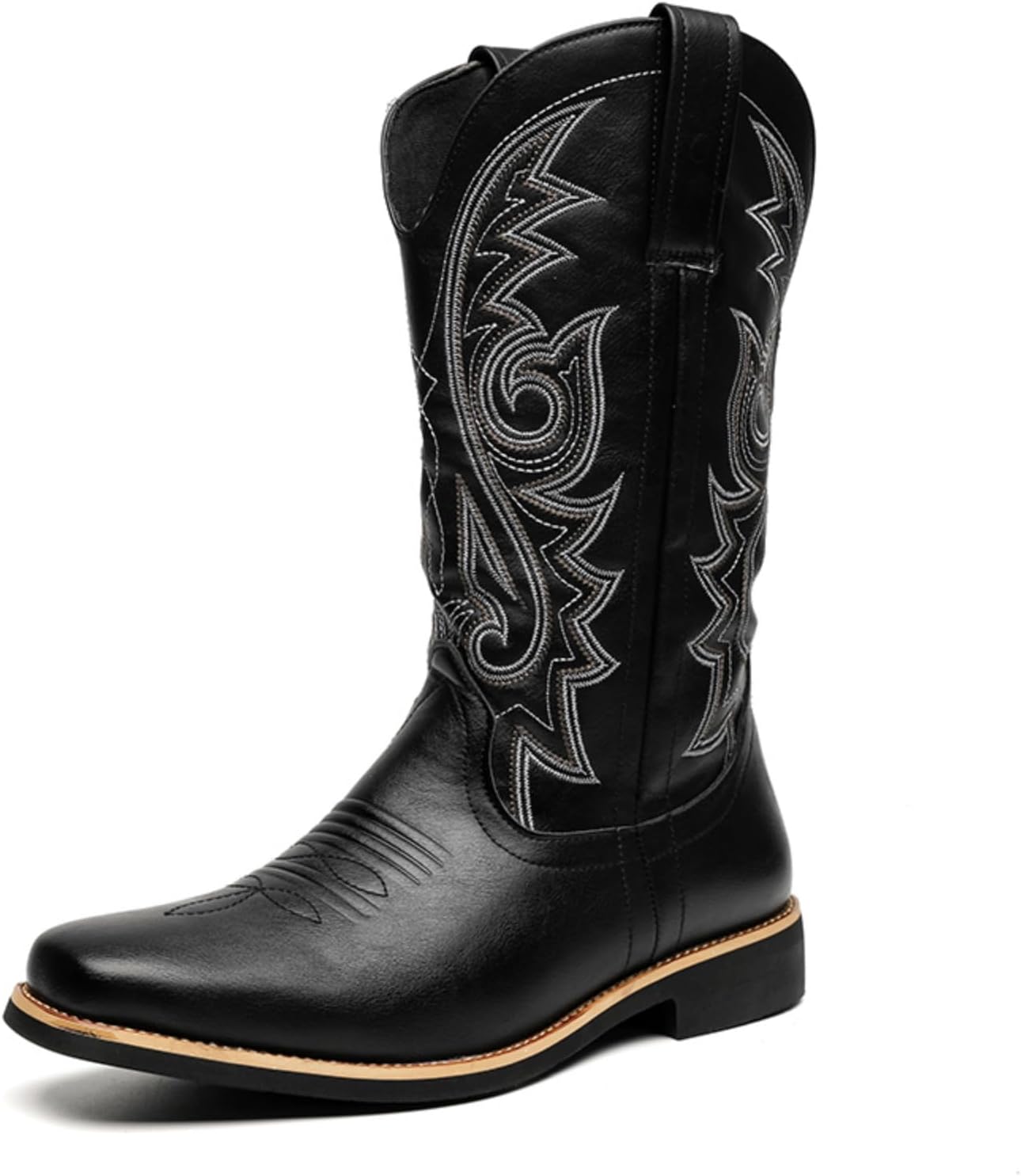 Мужские кожаные ботинки с вышивкой, средней длины, на низком каблуке, с заостренным носком, противоскользящие, для повседневного ношения, официальных мероприятий и вечеринок Boaobaihuo, черный
Мужские кожаные ботинки с вышивкой, средней длины, на низком каблуке, с заостренным носком, противоскользящие, для повседневного ношения, официальных мероприятий и вечеринок Boaobaihuo, черный