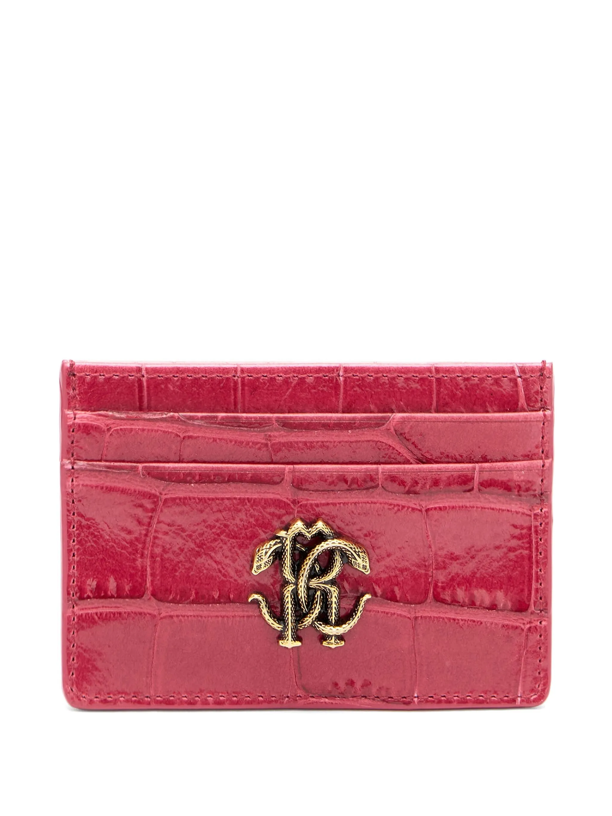 Картхолдер с тиснением под кожу крокодила Roberto Cavalli, розовый
Картхолдер с тиснением под кожу крокодила Roberto Cavalli, розовый
