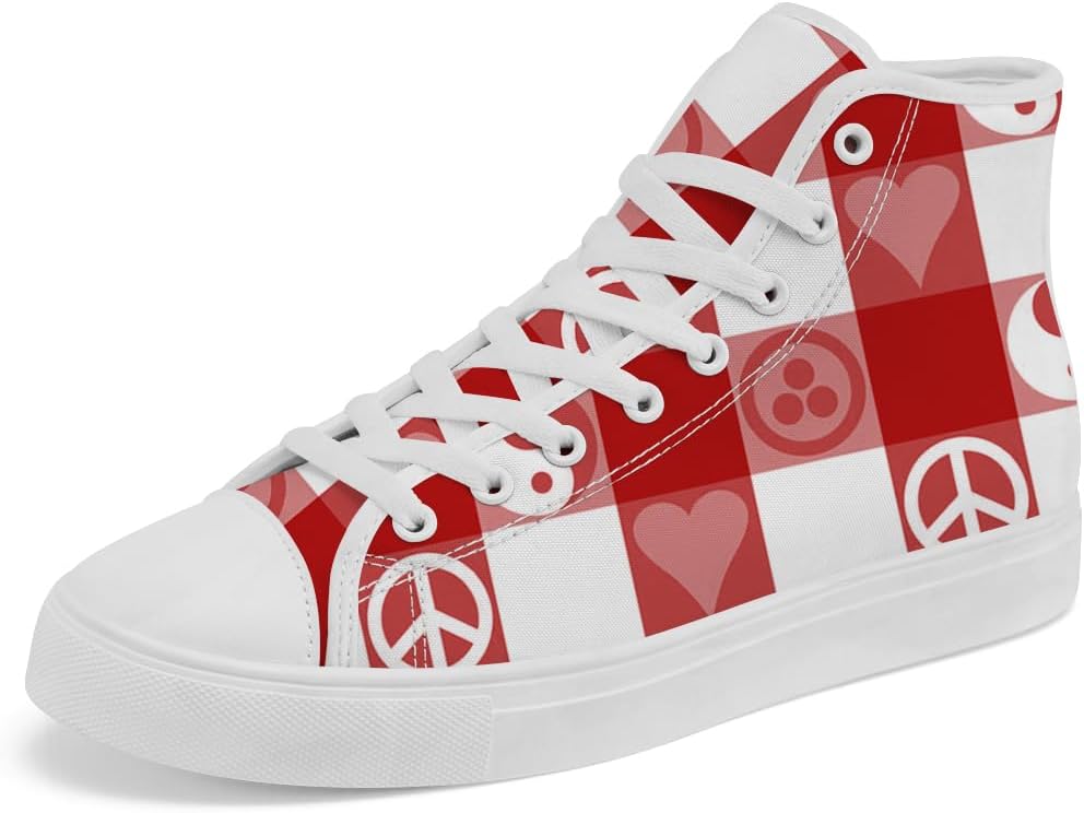 Кеды Peace высокие мужские и женские, клетчатые, на шнуровке, повседневные, для мужчин и женщин Chebing, красный
Кеды Peace высокие мужские и женские, клетчатые, на шнуровке, повседневные, для мужчин и женщин Chebing, красный