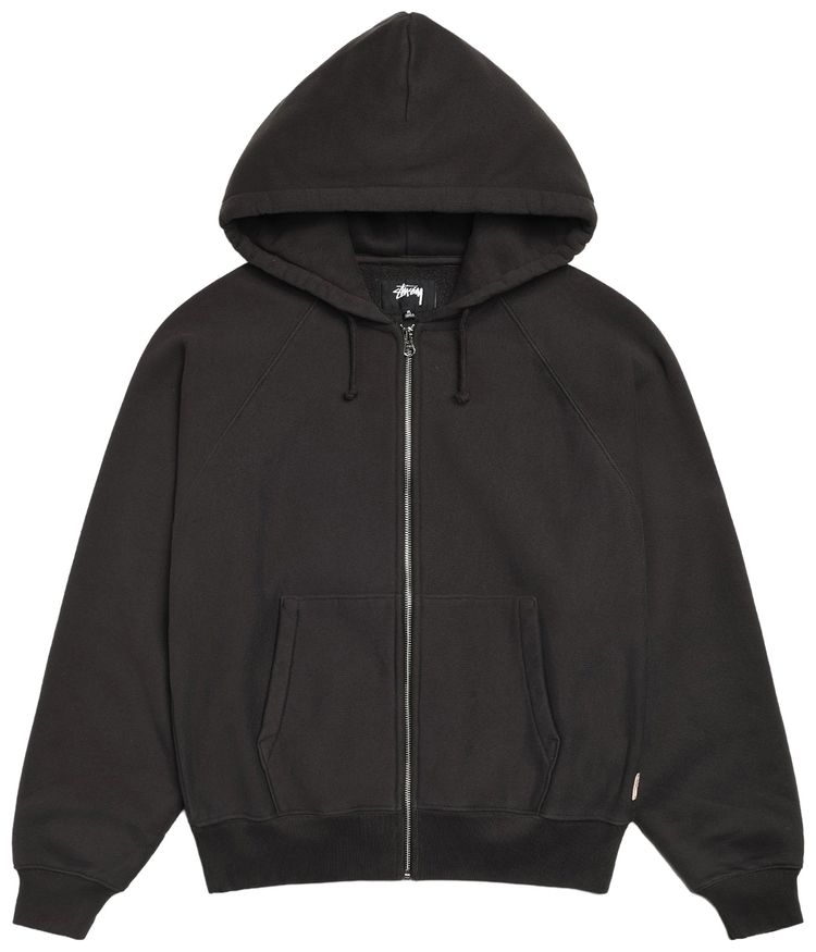 Худи Stussy с рукавами реглан и застежкой-молнией, черный
Худи Stussy с рукавами реглан и застежкой-молнией, черный