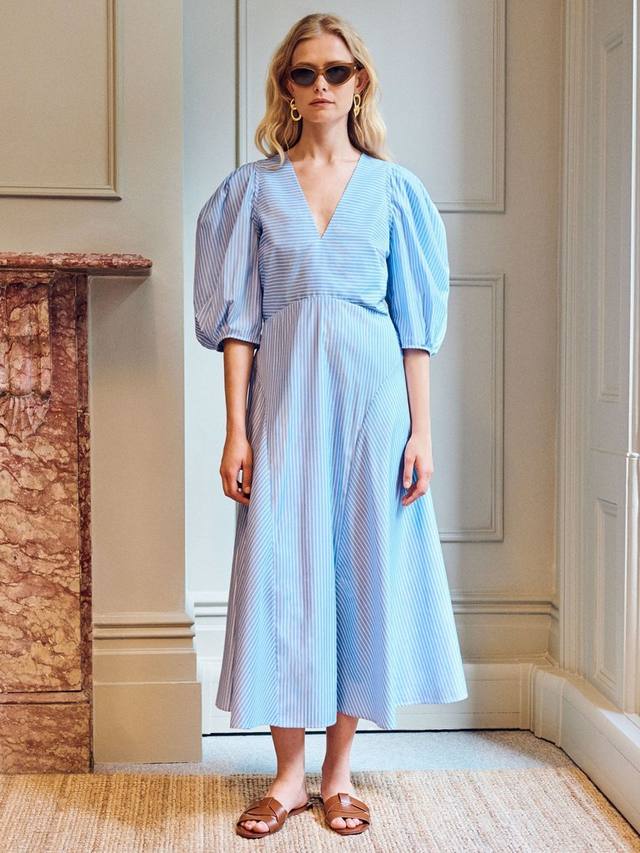 Миди-платье в полоску от mila VIVERE, синий/белый
Миди-платье в полоску от mila VIVERE, синий/белый