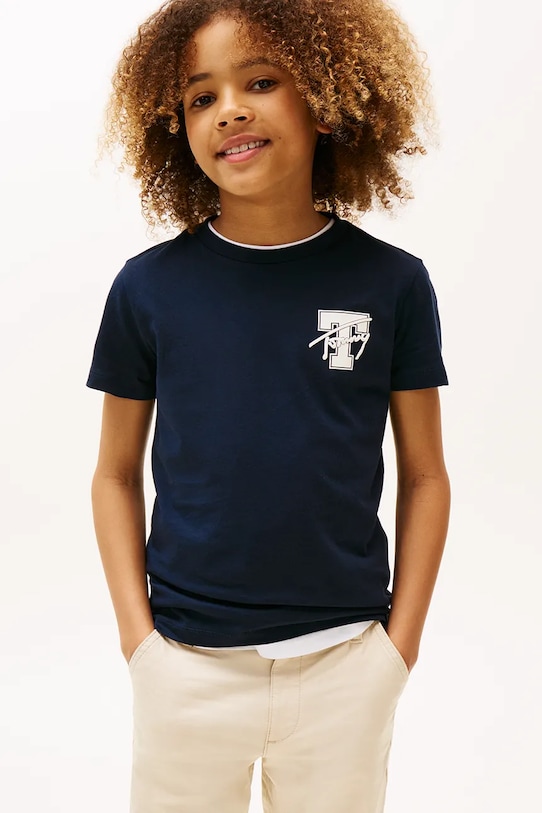 Детская хлопковая футболка Tommy Hilfiger, темно-синий
Детская хлопковая футболка Tommy Hilfiger, темно-синий