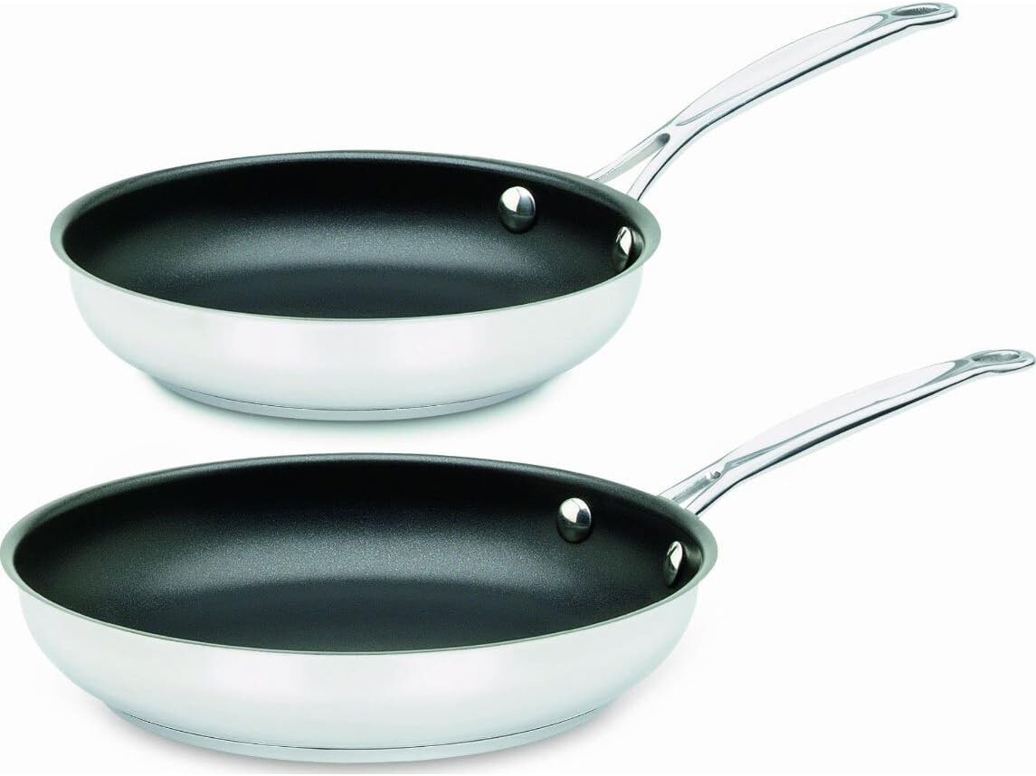 Классический набор сковородок Cuisinart Chef's из нержавеющей стали с антипригарным покрытием, состоящий из двух предметов диаметром 9 и 11 дюймов — черный и серебристый, Black And Silver|Stainless
Классический набор сковородок Cuisinart Chef's из нержавеющей стали с антипригарным покрытием, состоящий из двух предметов диаметром 9 и 11 дюймов — черный и серебристый, Black And Silver|Stainless