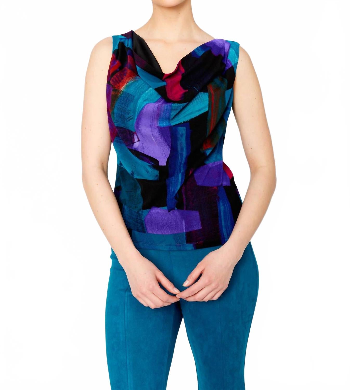 Абстрактный вязаный топ с капюшоном в цвете фуксия / бирюза Frank Lyman
Абстрактный вязаный топ с капюшоном в цвете фуксия / бирюза Frank Lyman