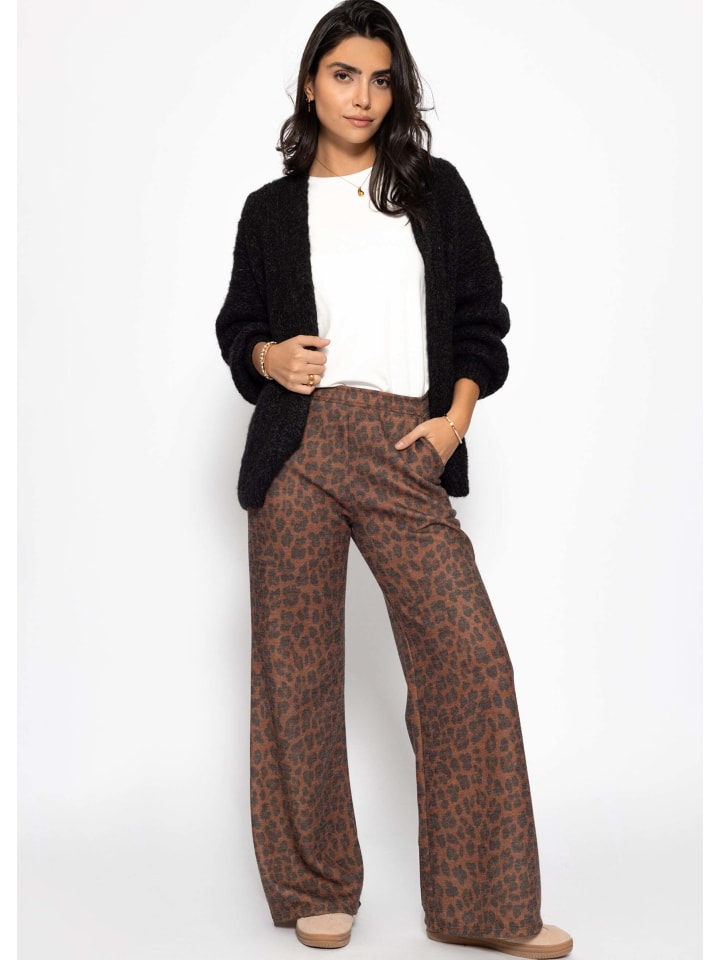 SASSYCLASSY Широкие брюки с леопардовым принтом коричневого цвета
SASSYCLASSY Широкие брюки с леопардовым принтом коричневого цвета