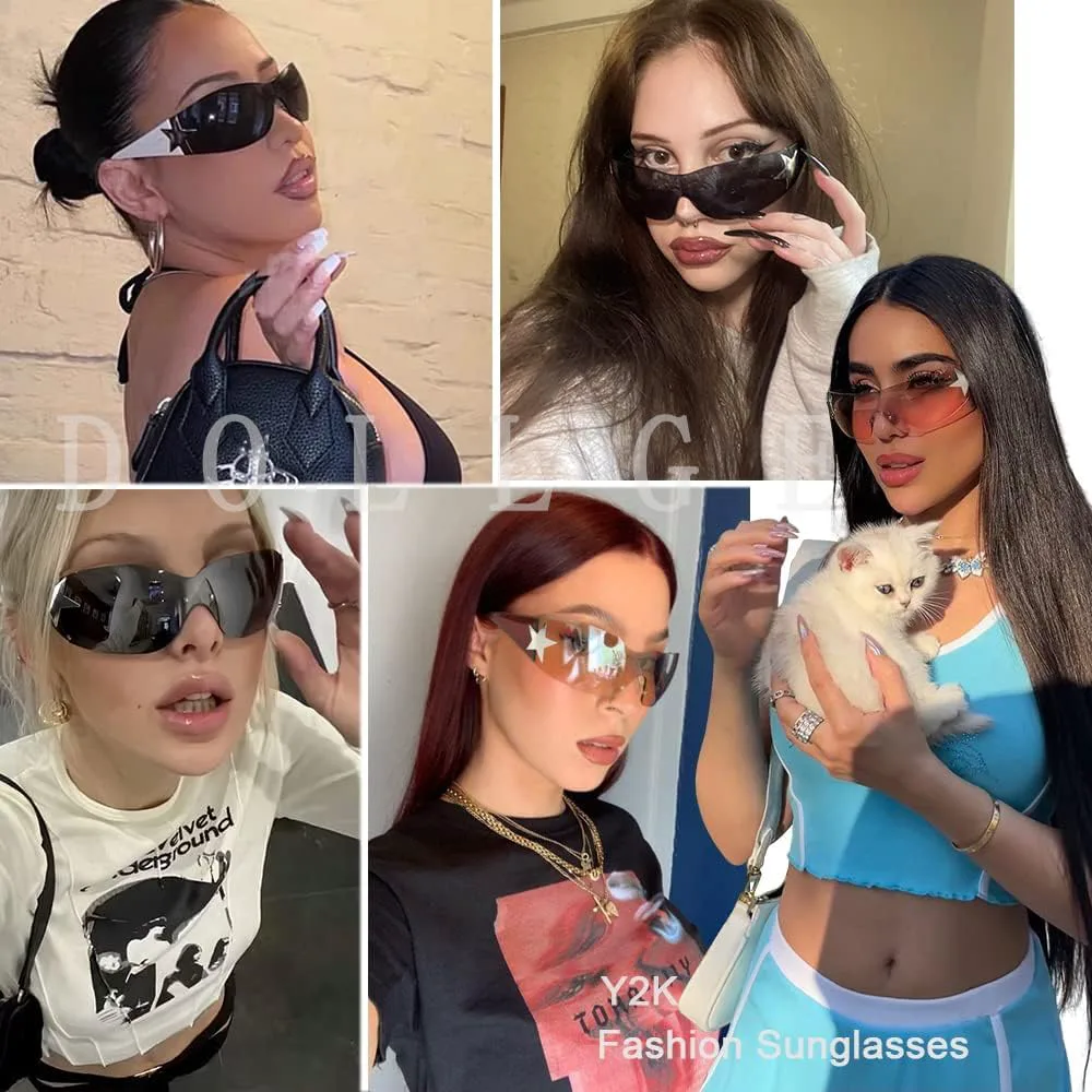 Солнцезащитные очки Dollger Trendy Y2K для женщин и мужчин, без оправы, в стиле Cyber Y2K, модные очки 2000 года, защитные очки-щитки, F:pink Lens Pink Frame
Солнцезащитные очки Dollger Trendy Y2K для женщин и мужчин, без оправы, в стиле Cyber Y2K, модные очки 2000 года, защитные очки-щитки, F:pink Lens Pink Frame