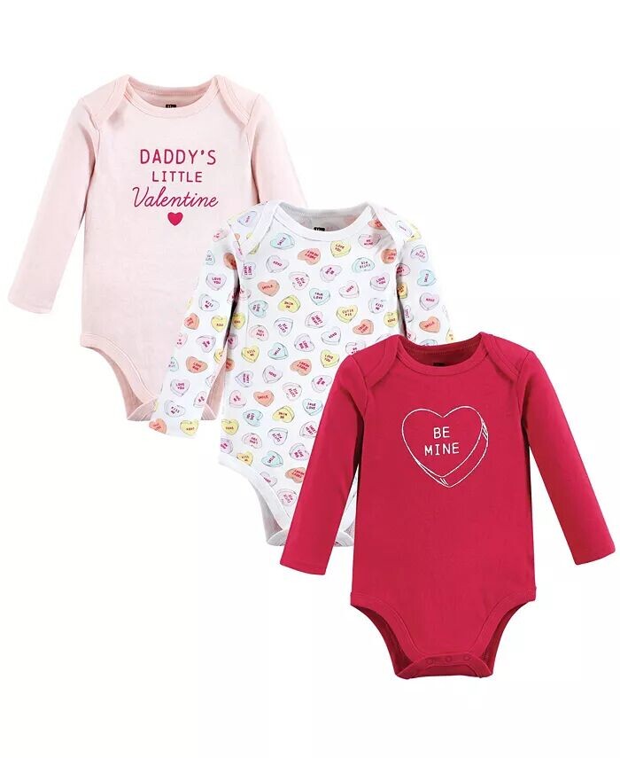Хлопковые боди с длинными рукавами для маленьких девочек, Be Mine Valentine, 3 шт Hudson Baby, мультиколор
Хлопковые боди с длинными рукавами для маленьких девочек, Be Mine Valentine, 3 шт Hudson Baby, мультиколор