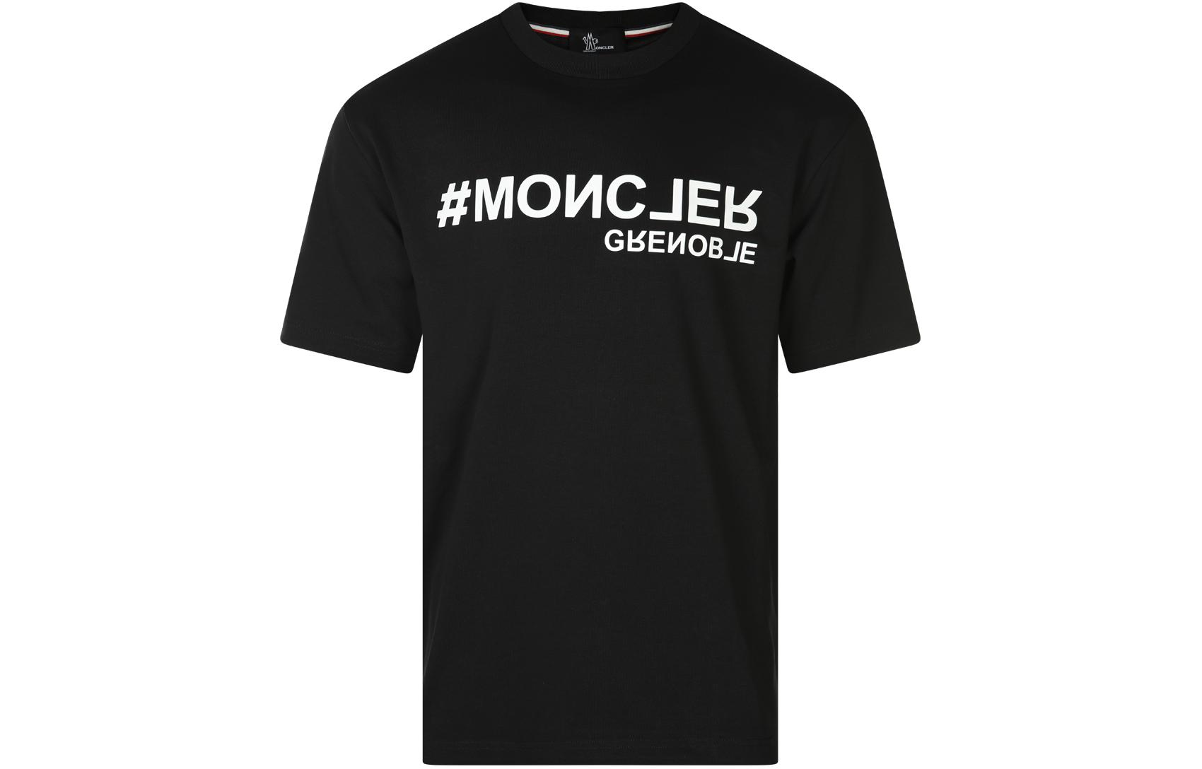 Футболка из хлопка с аппликацией логотипа Moncler, черный
Футболка из хлопка с аппликацией логотипа Moncler, черный