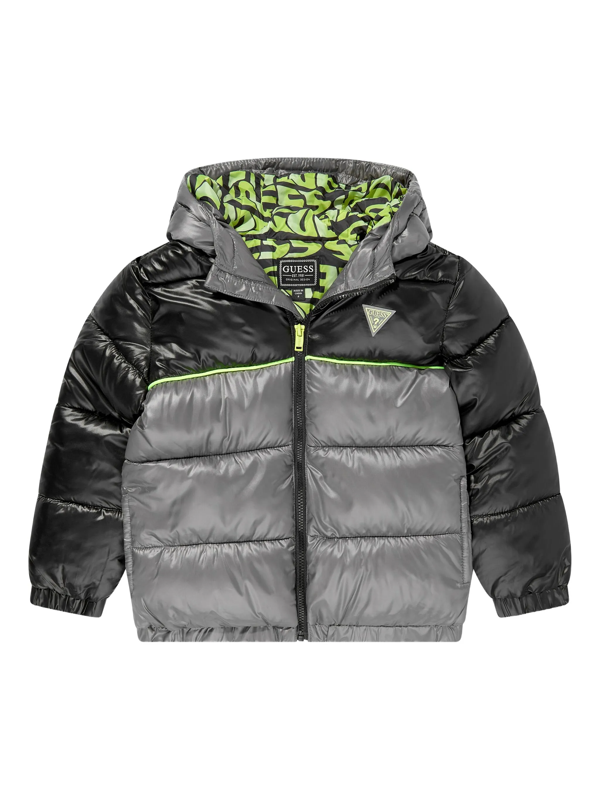 Пуховик с капюшоном Guess Kids, серый
Пуховик с капюшоном Guess Kids, серый