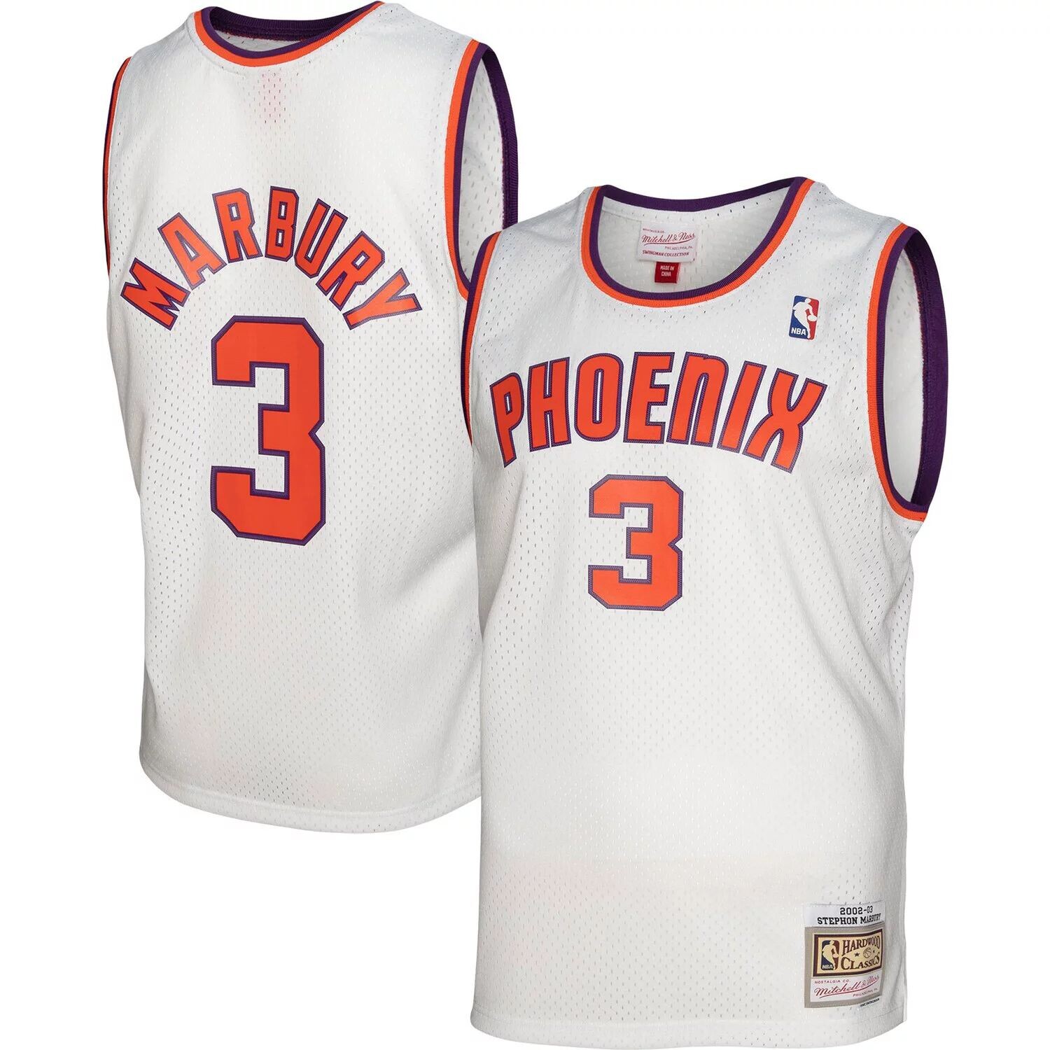 Мужская майка Mitchell & Ness Stephon Marbury White Phoenix Suns 2002-03 Hardwood Classics Swingman
Мужская майка Mitchell & Ness Stephon Marbury White Phoenix Suns 2002-03 Hardwood Classics Swingman