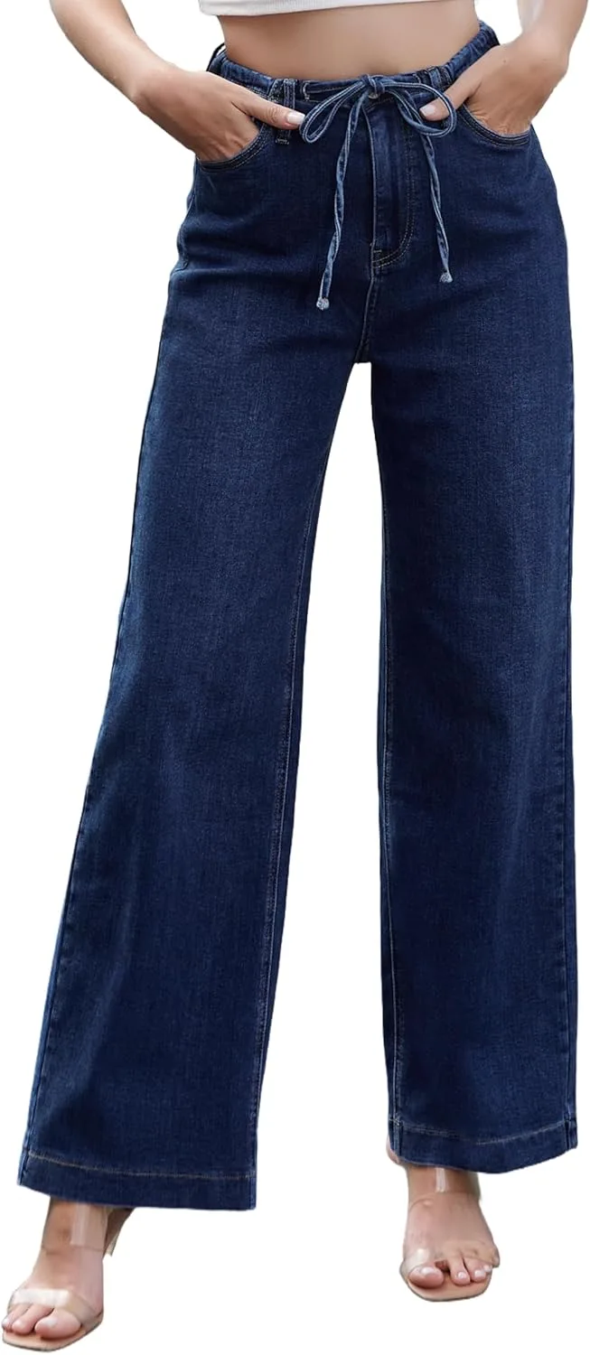 Джинсы женские с завязками, высокие прямые мешковатые Muundim
Джинсы женские с завязками, высокие прямые мешковатые Muundim