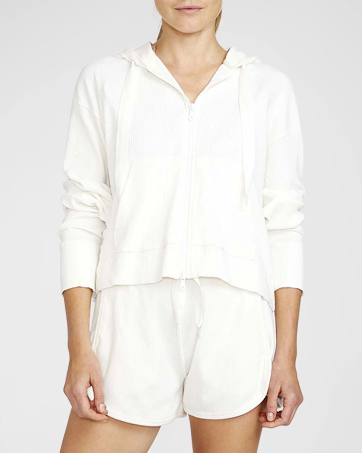 Укороченное худи в рубчик Sugar Swizzle Terez, цвет White
Укороченное худи в рубчик Sugar Swizzle Terez, цвет White