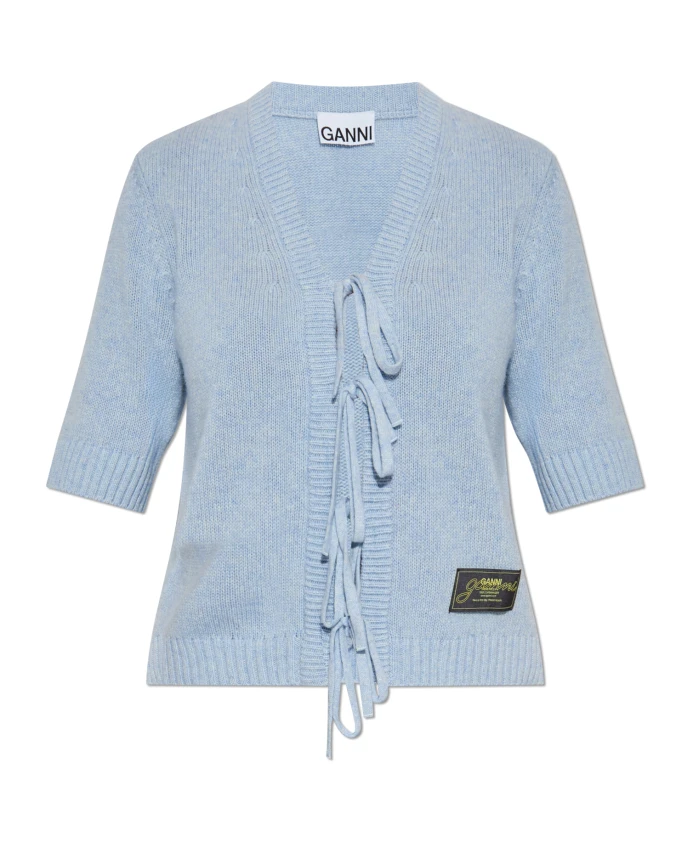 Кардиган с лентами Ganni, синий
Кардиган с лентами Ganni, синий