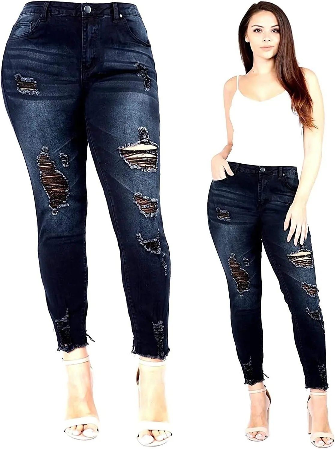 Sweet Look женские джинсы plus size с эффектом потертостей и разрывами L,Square MI JEANS
Sweet Look женские джинсы plus size с эффектом потертостей и разрывами L,Square MI JEANS
