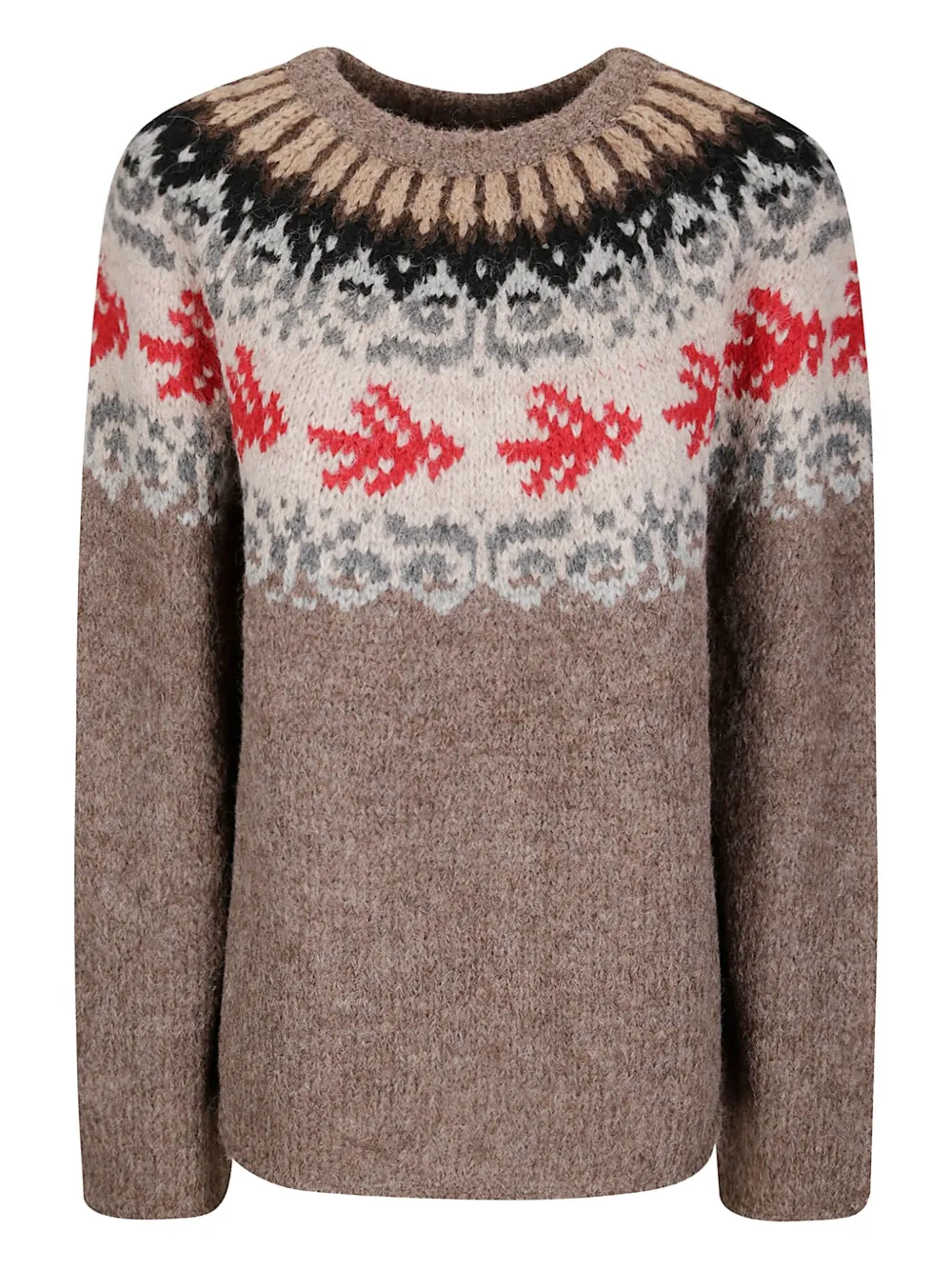 Свитер с круглым вырезом и узором в стиле фэйр-айл Thibault Van Der Straete, нейтральный
Свитер с круглым вырезом и узором в стиле фэйр-айл Thibault Van Der Straete, нейтральный