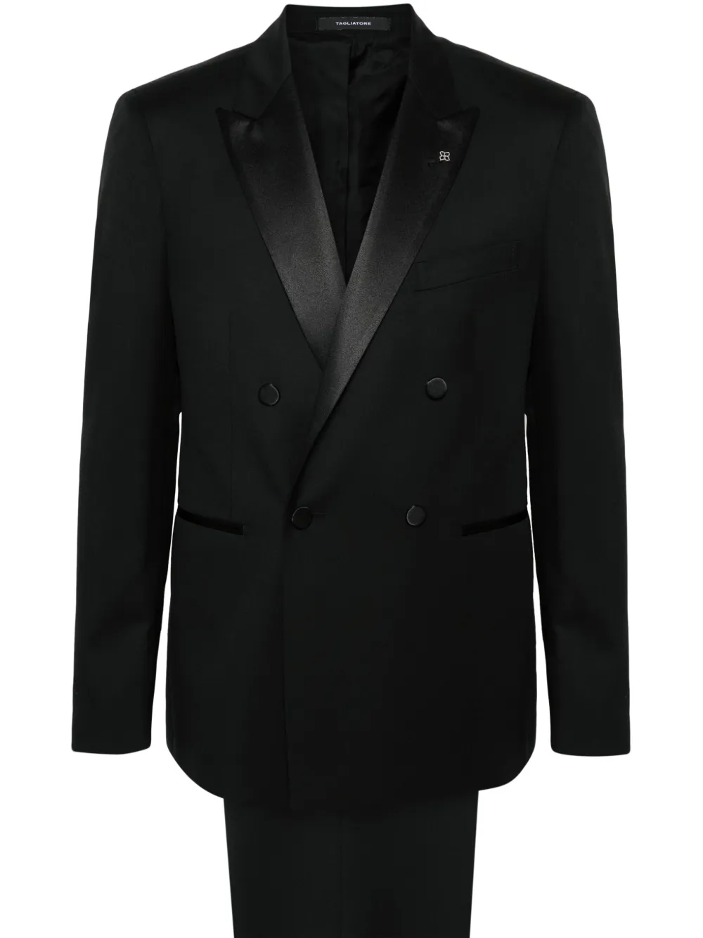 Костюм из вирджинской шерсти с двубортным пиджаком TAGLIATORE, черный
Костюм из вирджинской шерсти с двубортным пиджаком TAGLIATORE, черный