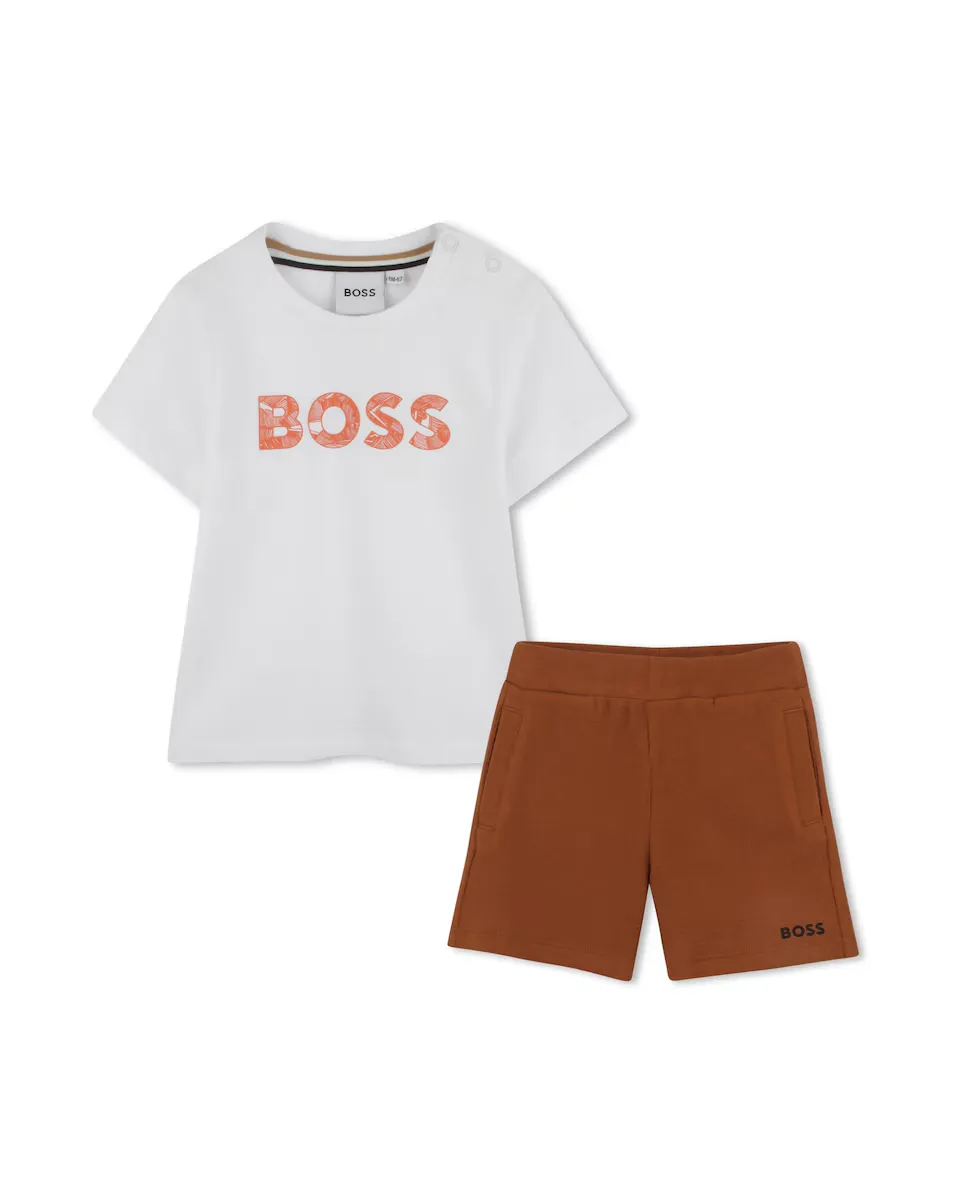 Комплект для мальчика в коричневом хлопковом цвете BOSS Kidswear, цвет Marrón claro
Комплект для мальчика в коричневом хлопковом цвете BOSS Kidswear, цвет Marrón claro