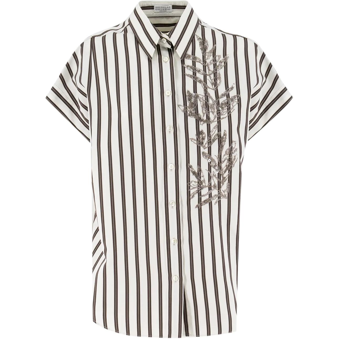 Полосатая рубашка Brunello Cucinelli, коричневый
Полосатая рубашка Brunello Cucinelli, коричневый