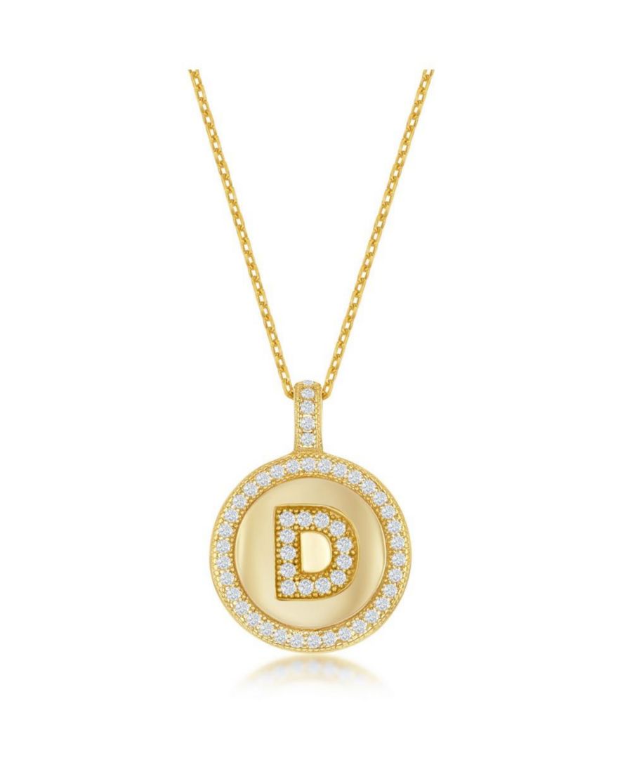 Колье из стерлингового серебра с золотым покрытием и микропаве из циркония в форме круга с инициалами Simona, Gold d
Колье из стерлингового серебра с золотым покрытием и микропаве из циркония в форме круга с инициалами Simona, Gold d