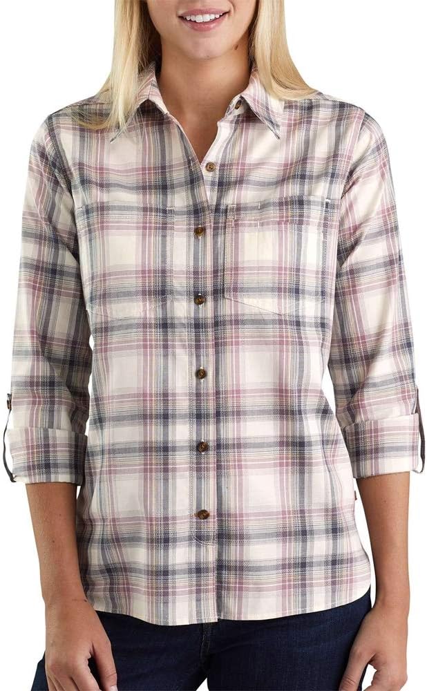 Carhartt Women's 103085 Women's Fairview клетчатая рубашка, Bluestone
Carhartt Women's 103085 Women's Fairview клетчатая рубашка, Bluestone