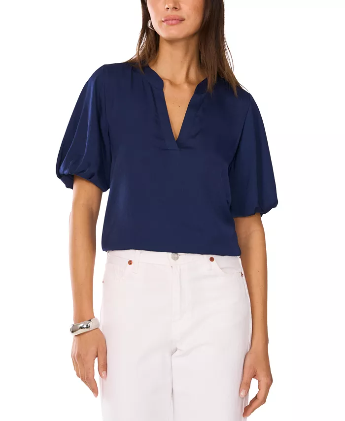 Женская блузка с V-образным вырезом и короткими рукавами-фонариками Vince Camuto, синий
Женская блузка с V-образным вырезом и короткими рукавами-фонариками Vince Camuto, синий