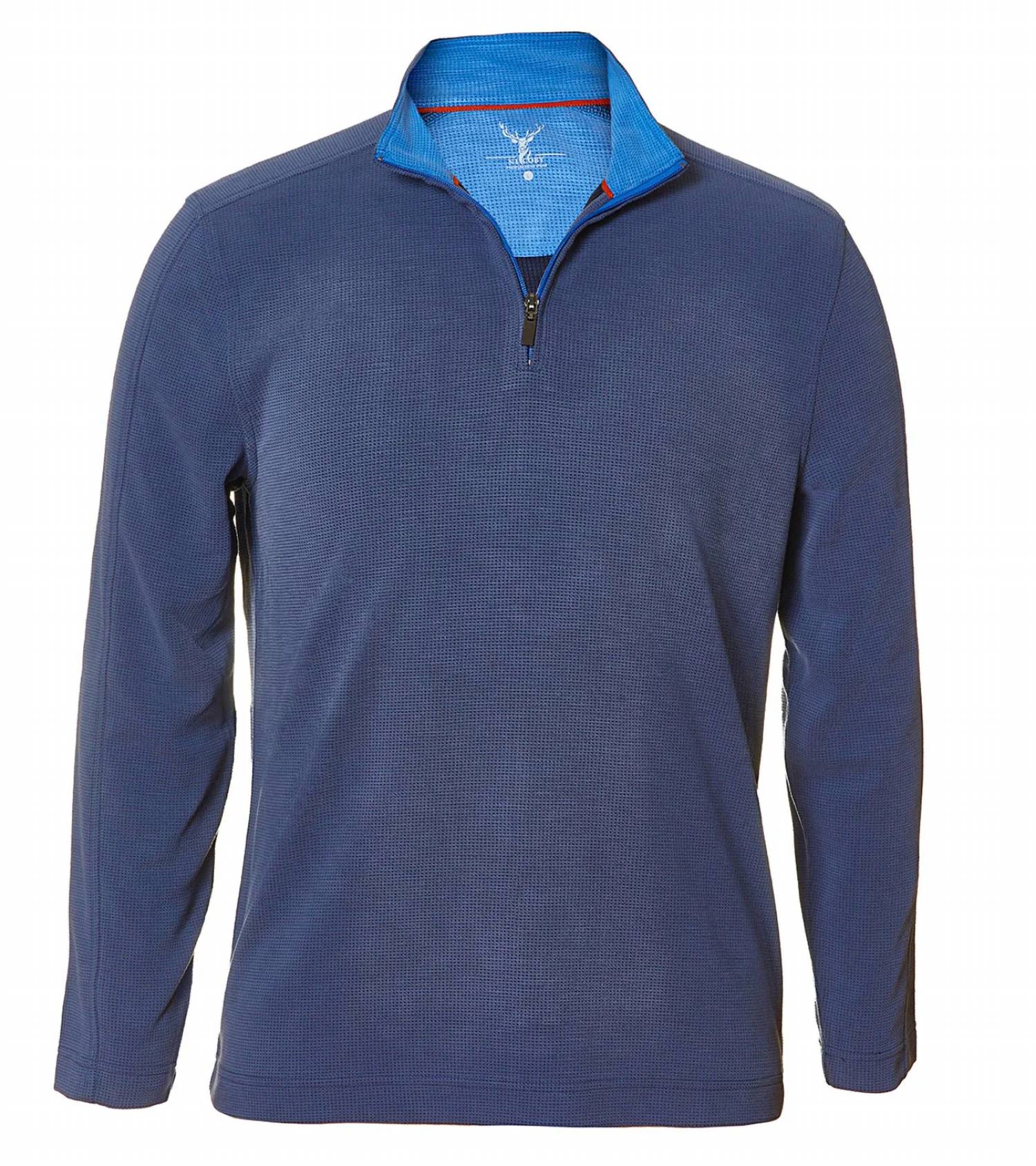 Мужской вафельный свитер с застежкой-молнией на четверть часа в темно-синем цвете Nicoby
Мужской вафельный свитер с застежкой-молнией на четверть часа в темно-синем цвете Nicoby