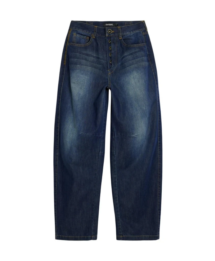 Женские синие джинсы, осенне-зимняя коллекция, застежка на пуговицы. Desigual, синий
Женские синие джинсы, осенне-зимняя коллекция, застежка на пуговицы. Desigual, синий