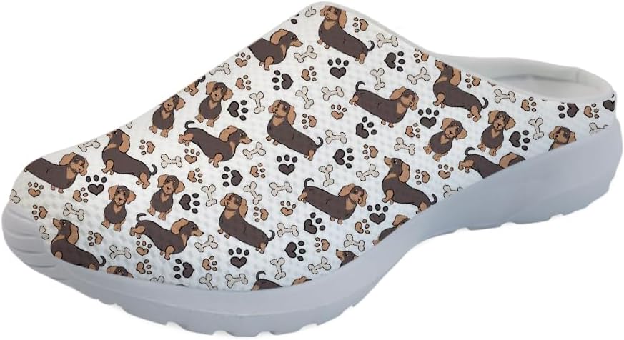 Кроссовки-мюли Forchrinse Blue Cow для женщин, без задника, с сеткой, на платформе, удобные домашние, и спортивные тапочки, Dachshund Paw Print
Кроссовки-мюли Forchrinse Blue Cow для женщин, без задника, с сеткой, на платформе, удобные домашние, и спортивные тапочки, Dachshund Paw Print