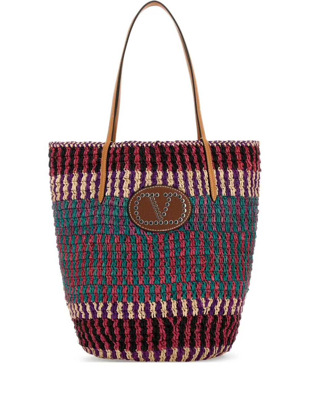 Сумка-тоут из рафии с логотипом VLogo Signature VALENTINO GARAVANI, красный 
Сумка-тоут из рафии с логотипом VLogo Signature VALENTINO GARAVANI, красный