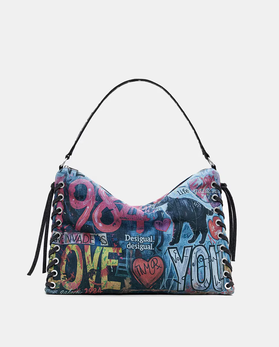 Большая сумка для граффити Desigual, мультиколор
Большая сумка для граффити Desigual, мультиколор