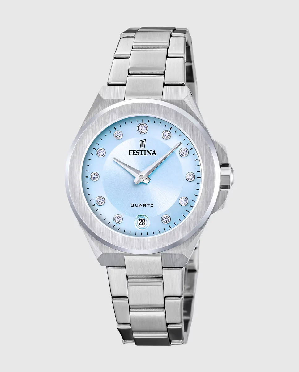 Женские часы F20700/3 Mademoiselle из серебристой стали Festina, серебряный 
Женские часы F20700/3 Mademoiselle из серебристой стали Festina, серебряный