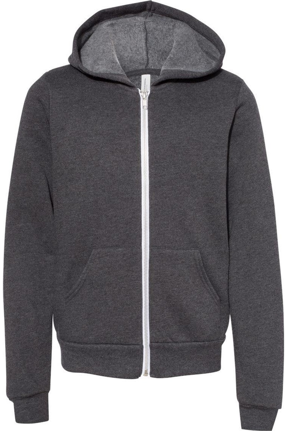 BELLA + CANVAS Молодежная флисовая толстовка с полной застежкой-молнией, темно-серый
BELLA + CANVAS Молодежная флисовая толстовка с полной застежкой-молнией, темно-серый