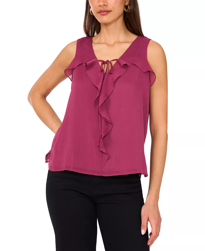 Женский топ без рукавов с оборками Vince Camuto, фиолетовый
Женский топ без рукавов с оборками Vince Camuto, фиолетовый