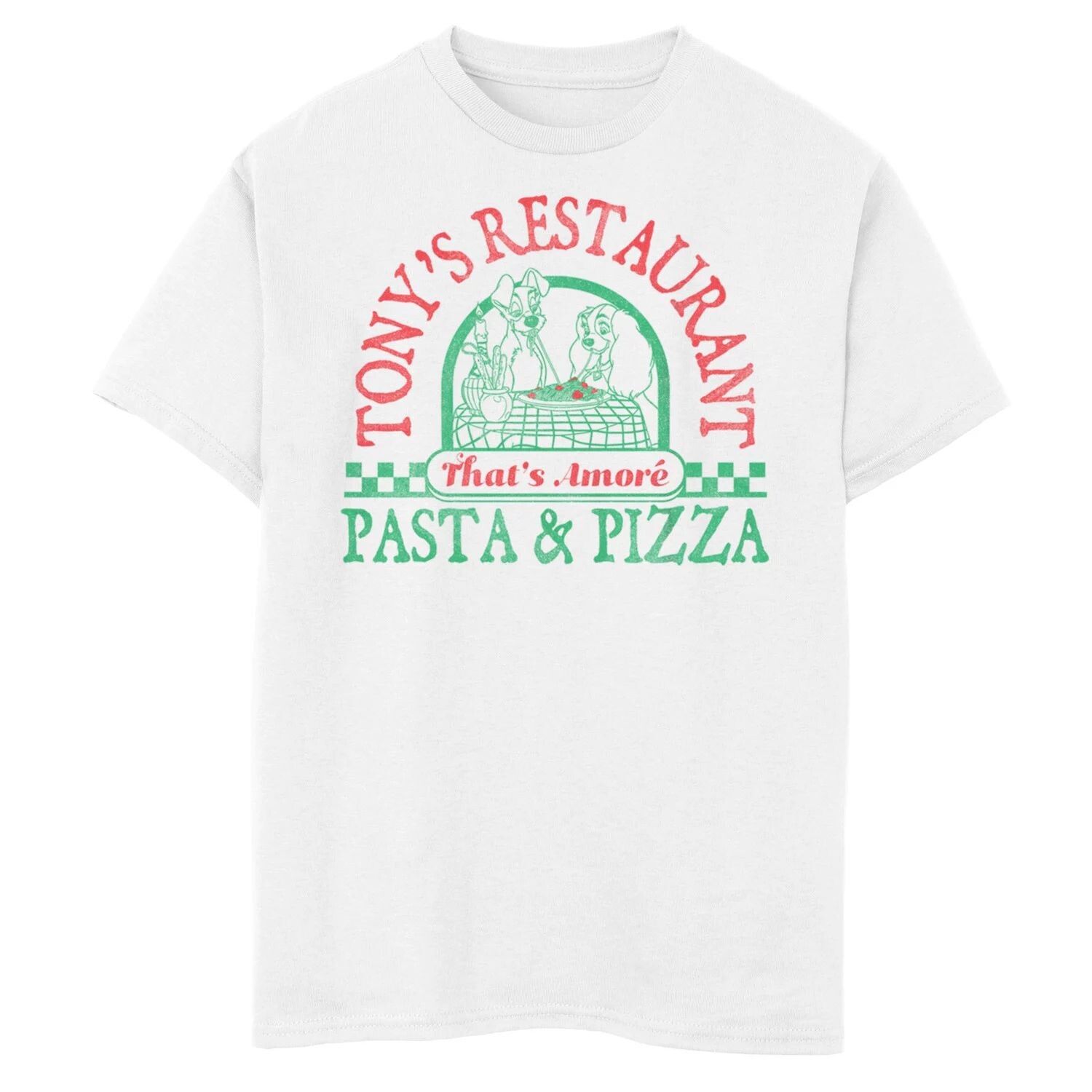 Футболка с логотипом Disney's Lady and The Tramp Boys 8-20 Tony's Pasta Pizza Disney
Футболка с логотипом Disney's Lady and The Tramp Boys 8-20 Tony's Pasta Pizza Disney