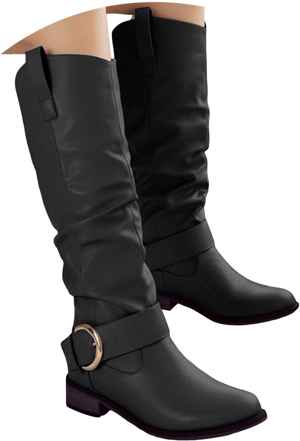 Женские сапоги Hbeylia до колена, модные повседневные, с мягкой сборкой, из кожи, с круглым носком, черный
Женские сапоги Hbeylia до колена, модные повседневные, с мягкой сборкой, из кожи, с круглым носком, черный