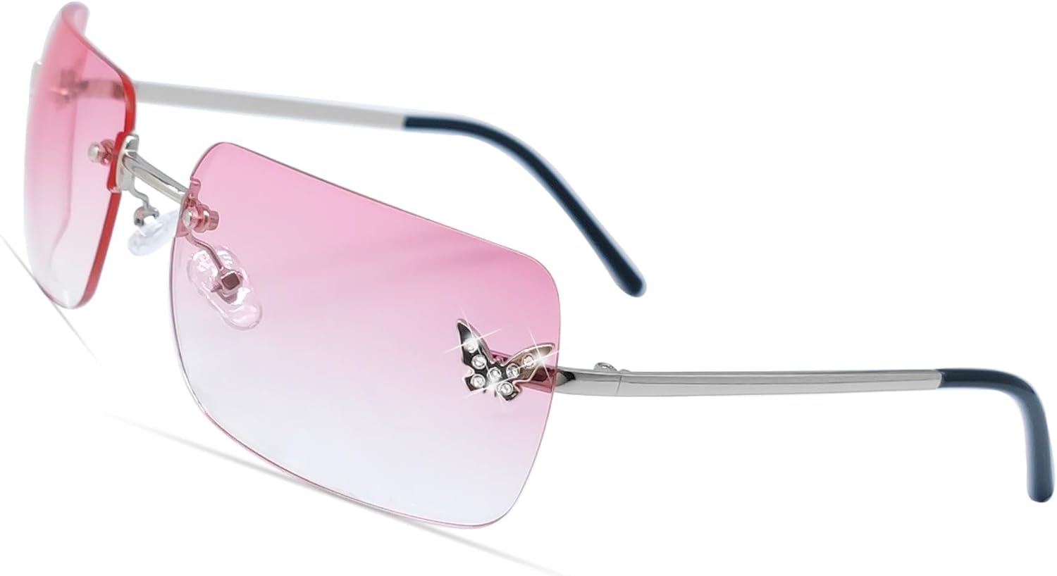 Солнцезащитные очки без оправы в стиле Y2K для женщин и мужчин, модные солнцезащитные очки с обтекаемой формой, тонированные линзы, солнцезащитные очки в стиле 2000-х, модель «бабочка» Mriendao, Silver\gradient Pink
Солнцезащитные очки без оправы в стиле Y2K для женщин и мужчин, модные солнцезащитные очки с обтекаемой формой, тонированные линзы, солнцезащитные очки в стиле 2000-х, модель «бабочка» Mriendao, Silver\gradient Pink