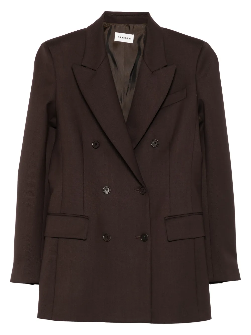 Двубортный пиджак P.A.R.O.S.H., коричневый
Двубортный пиджак P.A.R.O.S.H., коричневый