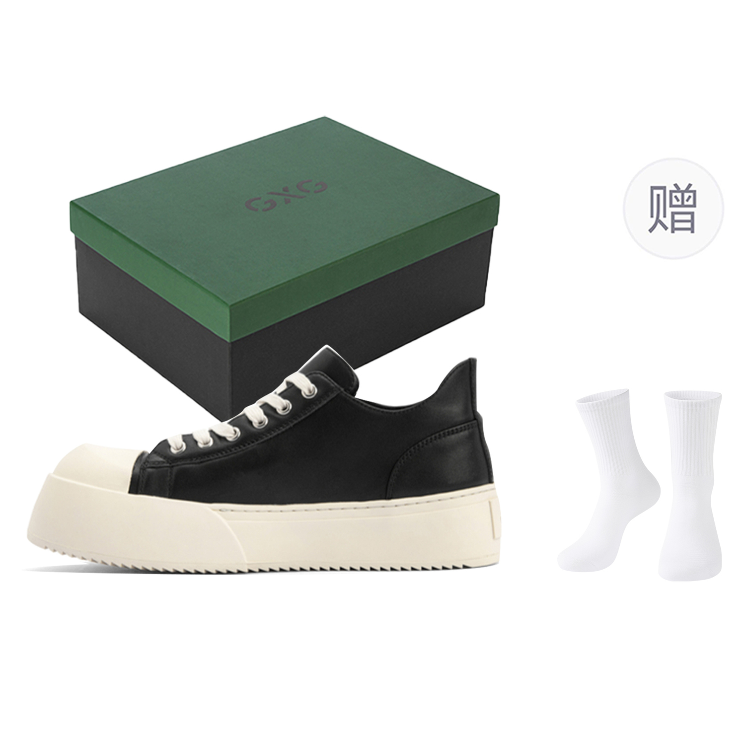 GXG Массивные дерби с противоскользящей подошвой и износостойкие, увеличивающие рост, низкие скейтерские кроссовки мужские черные - черные (комплект с носками и коробкой)
GXG Массивные дерби с противоскользящей подошвой и износостойкие, увеличивающие рост, низкие скейтерские кроссовки мужские черные - черные (комплект с носками и коробкой)