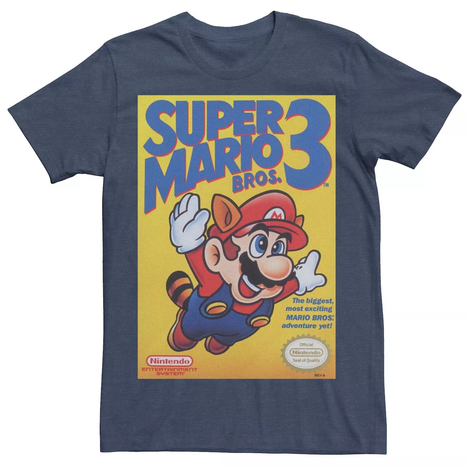 Мужская футболка с плакатом Super Mario Bros 3 Flying Raccoon Mario Licensed Character
Мужская футболка с плакатом Super Mario Bros 3 Flying Raccoon Mario Licensed Character