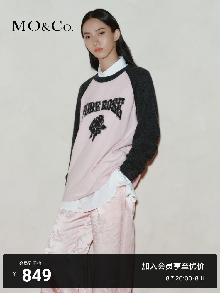 Свободный свитер Moco в американском стиле ретро, розовый
Свободный свитер Moco в американском стиле ретро, розовый