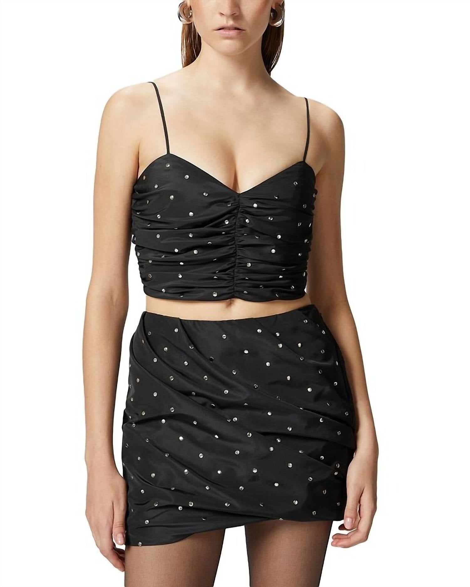 Pinko Топ из тафты Nevache, черный
Pinko Топ из тафты Nevache, черный