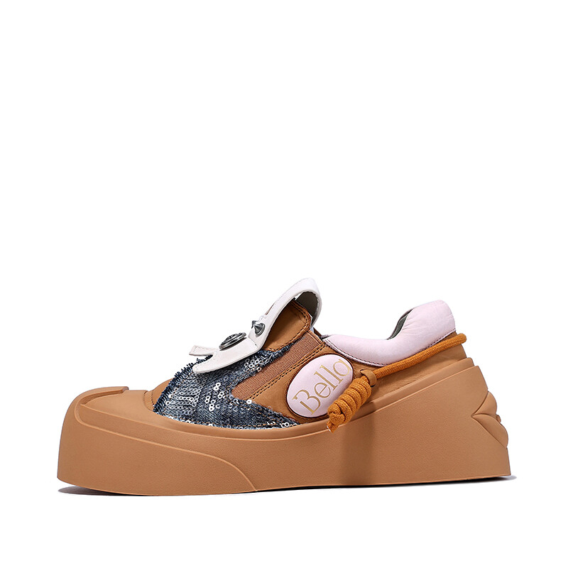 Кеды BELLALILY Skateboard Shoes Women's Low-Top, коричневый 
Кеды BELLALILY Skateboard Shoes Women's Low-Top, коричневый
