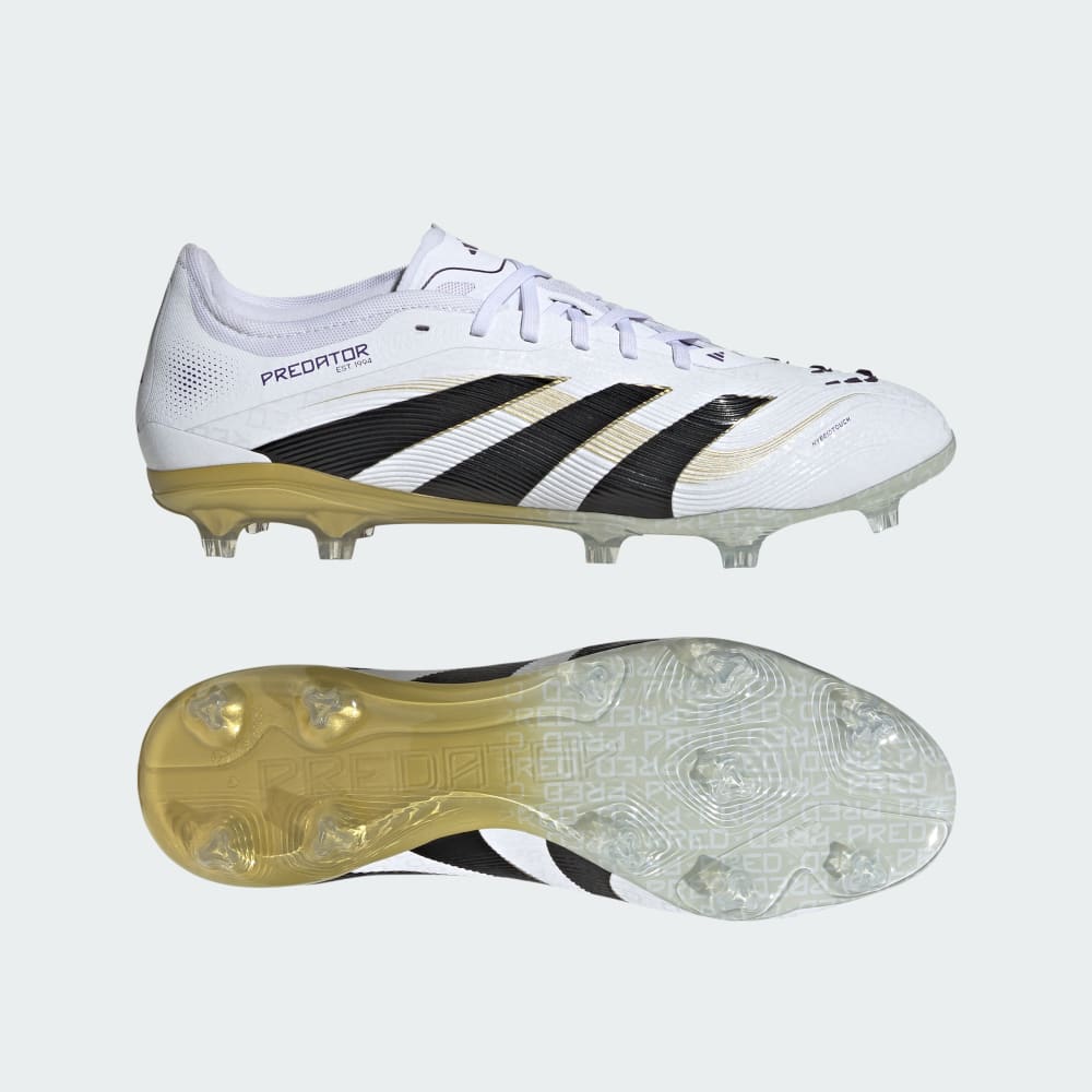 Бутсы Adidas Predator Pro Firm Ground Cleats, цвет Cloud White/Core Black/Gold Metallic
Бутсы Adidas Predator Pro Firm Ground Cleats, цвет Cloud White/Core Black/Gold Metallic