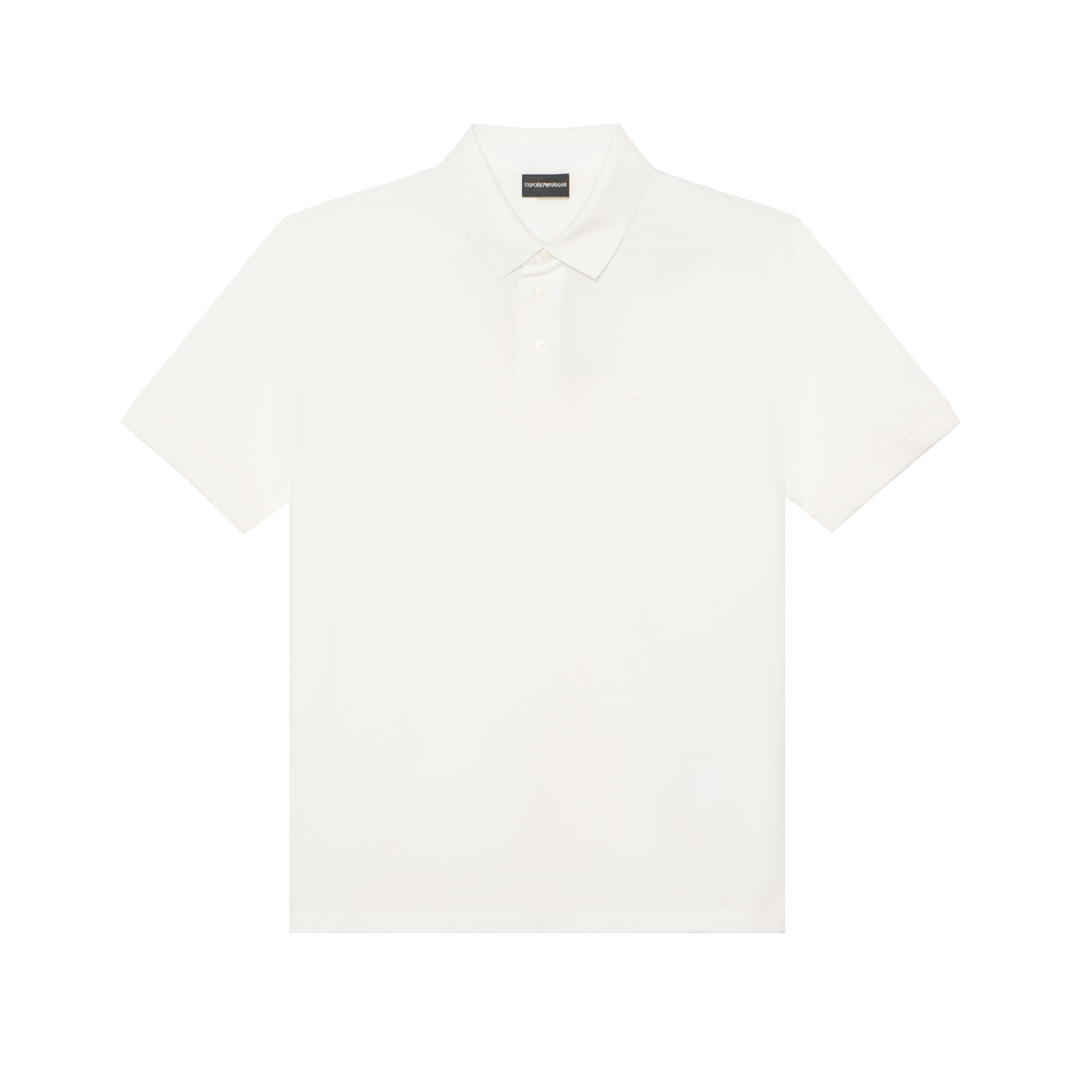 Футболка поло с вышитым логотипом EMPORIO ARMANI, белая 
Футболка поло с вышитым логотипом EMPORIO ARMANI, белая