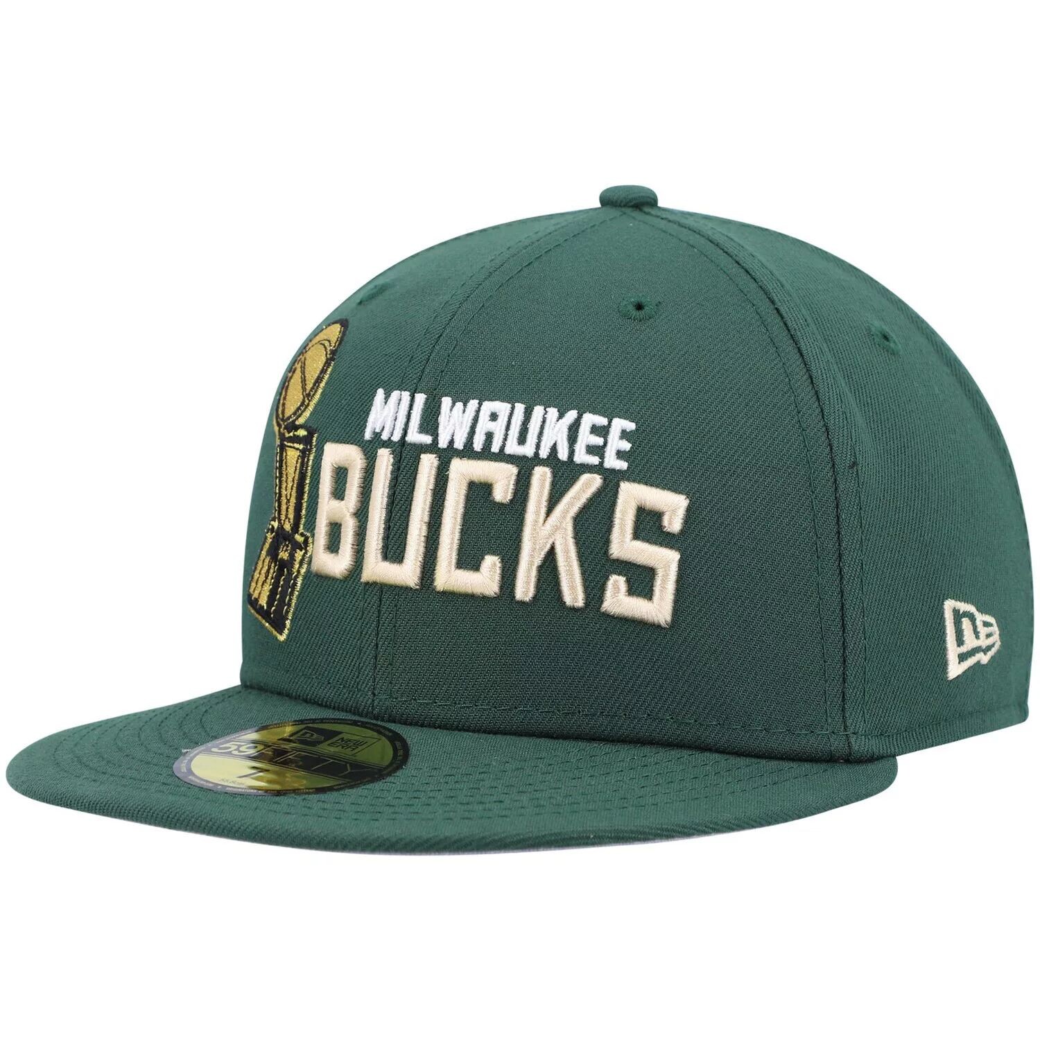 Мужская облегающая шляпа New Era Hunter Green Milwaukee Bucks Champs Trophy 59FIFTY
Мужская облегающая шляпа New Era Hunter Green Milwaukee Bucks Champs Trophy 59FIFTY