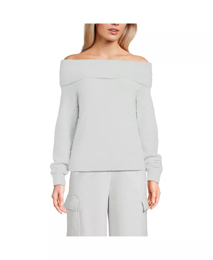 Женский свитер с открытыми плечами и ресничками Lands' End, серый
Женский свитер с открытыми плечами и ресничками Lands' End, серый