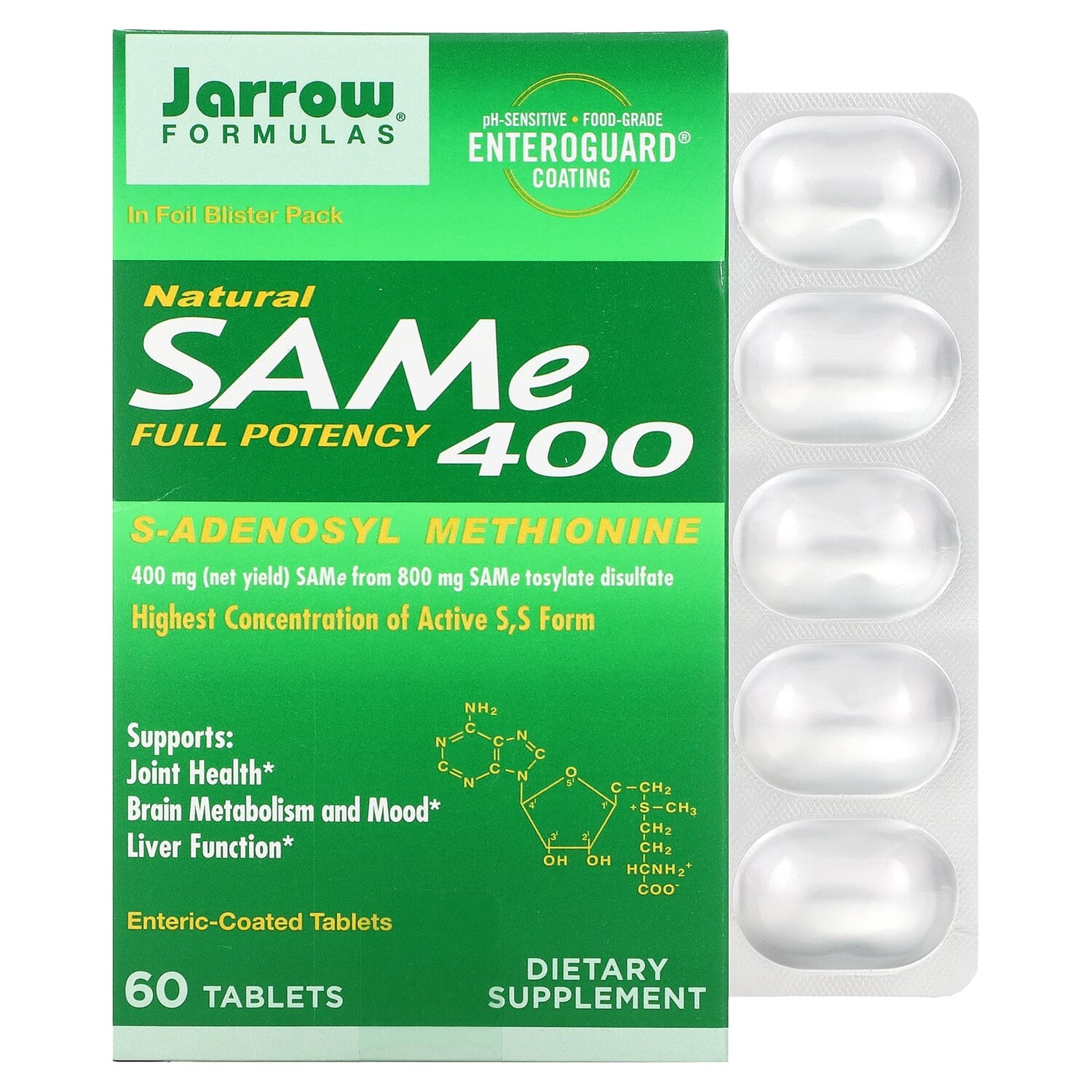 Jarrow Formulas SAM-e (S-аденозил-L-метионин ) 400 60 таблеток
Jarrow Formulas SAM-e (S-аденозил-L-метионин ) 400 60 таблеток