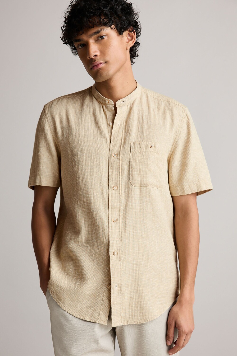 Футболка с короткими рукавами из смесового льна Next, бежевый
Футболка с короткими рукавами из смесового льна Next, бежевый